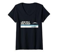 Mujer Isla Jekyll, Georgia Accent //Isla Jekyll, Georgia Camiseta Cuello V