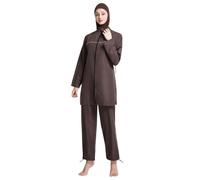 Mujer Islámica Trajes de baño Swimwear Musulmán Traje de baño Ropa de Playa Burkini Mujeres Musulmanes Burkini Traje de baño Árabe Manga Larga Hijab Impreso Tops Cap Bañadores Traje de Baño