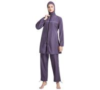 Mujer Islámica Trajes de baño Swimwear Musulmán Traje de baño Ropa de Playa Burkini Mujeres Musulmanes Burkini Traje de baño Árabe Manga Larga Hijab Impreso Tops Cap Bañadores Traje de Baño
