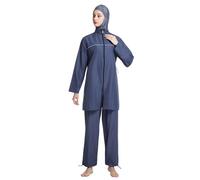 Mujer Islámica Trajes de baño Swimwear Musulmán Traje de baño Ropa de Playa Burkini Mujeres Musulmanes Burkini Traje de baño Árabe Manga Larga Hijab Impreso Tops Cap Bañadores Traje de Baño