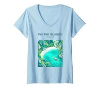 Mujer Islas Phi Phi Tailandia Camiseta Cuello V