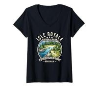 Mujer Isle Royale National Park | Michigan Camiseta Cuello V