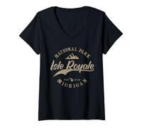 Mujer Isle Royale National Park | Michigan Camiseta Cuello V
