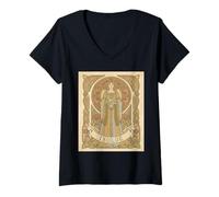 Mujer Isolde - King Arthur Legend Folklore Mitología británica Camiseta Cuello V