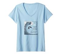 Mujer It’ A Surf Thing! Big Wave Surfing Irony Understatement Fun Camiseta Cuello V