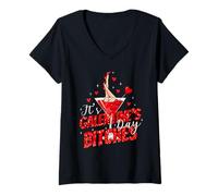 Mujer It’s Galentine’s Day Bitches Funny Valentine Girls Night out Camiseta Cuello V
