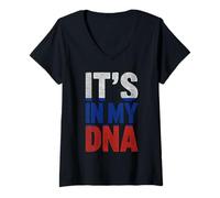 Mujer It’s In My DNA Russian Flag Heritage Russia Roots Camiseta Cuello V