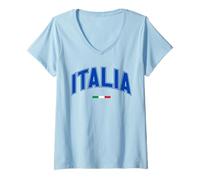 Mujer Italia Amigo Regalo Italia Patria Italia Nacional Camiseta Cuello V