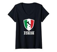Mujer Italia - Bandera Nacional Italia - Italiano - Italia Fan Camiseta Cuello V