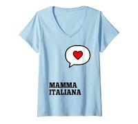 Mujer Italia Día de la Madre Italiana Mamá Camiseta Cuello V