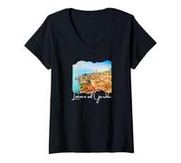 Mujer Italia Limone sul Garda Camiseta Cuello V
