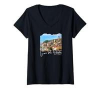 Mujer Italia Limone sul Garda Camiseta Cuello V