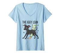 Mujer Italian Greyhound Iggy Lean Funny Dog Dueño Vida Camiseta Cuello V