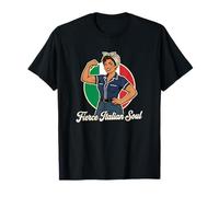 Mujer Italiana Feroz Herencia Italiana del Alma Camiseta