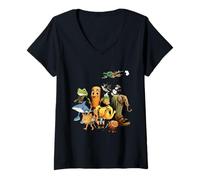 Mujer Italiano BRAINROT Todos LOS Personajes Camiseta Cuello V