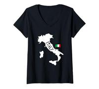 Mujer Italy Map Graphic Tees - Novelty T-Shirts & Cool Designs Camiseta Cuello V