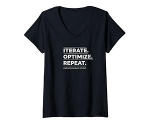 Mujer Iterar Optimizar Repetir Ingeniería - Pensamiento sistémico Camiseta Cuello V