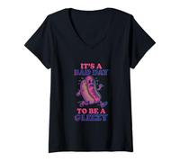 Mujer It's A Bad Day To Be A Glizzy Funny Hotdog Wiener Running Camiseta Cuello V