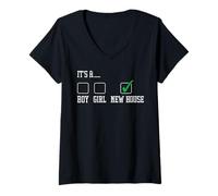 Mujer It's A Boy Girl New House Camiseta Cuello V