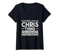 Mujer It's A CHRIS Thing You Wouldn't Understand Family Name Camiseta Cuello V