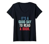 Mujer It's A Good Day To Read A Book Camiseta Cuello V