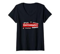 Mujer It's a Photography Thing Funny Photographer Lighting Gear Camiseta Cuello V