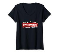 Mujer It's a Swimming PPool Thing Open Water Competitive Swimmers Camiseta Cuello V