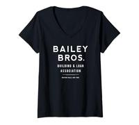Mujer It's a Wonderful Life Bailey Brothers Christmas Camiseta Cuello V