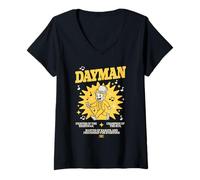 Mujer It's Always Sunny Dayman Dibujos Animados con Letras Camiseta Cuello V