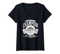 Mujer It's Always Sunny Paddy's Pub 71 Beer Challenge TV Show Camiseta Cuello V