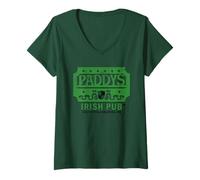 Mujer It's Always Sunny Paddy's Pub Vintage Sign St. Patrick's Day Camiseta Cuello V