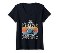 Mujer It's Coffee O'Clock Camiseta Cuello V