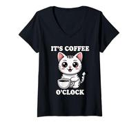 Mujer It's Coffee O'Clock Camiseta Cuello V