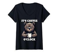 Mujer It's Coffee O'Clock Camiseta Cuello V