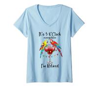 Mujer Its Five Oclock Everywhere Im Retired Summer Retirement Men Camiseta Cuello V