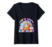 Mujer It's My 2nd Birthday Girl Kawaii Dumpling Pastel Estética Camiseta Cuello V
