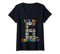Mujer It's My 6th Birthday Funny Italian Brainrot Meme Niños Niñas Camiseta Cuello V