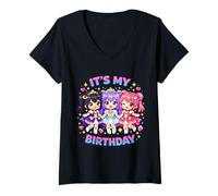 Mujer It's My Birthday - Cute Birthday Girl KPOP Chibi Camiseta Cuello V