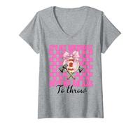 Mujer It's My Birthday Give Me An Hacha Lanzando Hacha Lanzador Chica Camiseta Cuello V