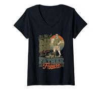 Mujer It's Not A Dad BOD It's A Father Figura Divertida Día del Padre Camiseta Cuello V