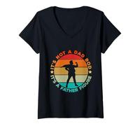 Mujer It's Not a Dad BOD It's a Father Figura Funny Superhero Dad Camiseta Cuello V