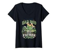 Mujer It's Not A Dad BOD It's A Father Figura Golf Día del Padre Camiseta Cuello V