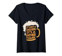 Mujer It's Not A Dad BOD It's A Father Figure Lager Funny Beer Camiseta Cuello V
