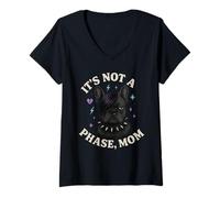 Mujer It's Not A Phase Mom Funny EMO Bulldog Francés Camiseta Cuello V