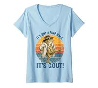 Mujer It's Not A Pimp Walk It's Gout Camiseta Cuello V