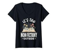 Mujer It's Too Non-fictiony Outside Camiseta Cuello V