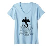 Mujer Its Too Nonfiction Outside Books & Dragons In My Fantasy Era Camiseta Cuello V