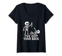 Mujer I've Got Your Back - Humor sarcástico Espeluznante de Halloween Camiseta Cuello V