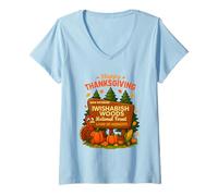 Mujer Iwishabish Woods National Forest Land of Gratitude Camiseta Camiseta Cuello V