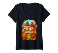 Mujer Iwishabish Woods National Forest Land of Gratitude Camiseta Camiseta Cuello V
